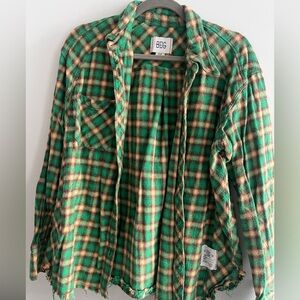 BDG Green and Brown Checkered Shirt